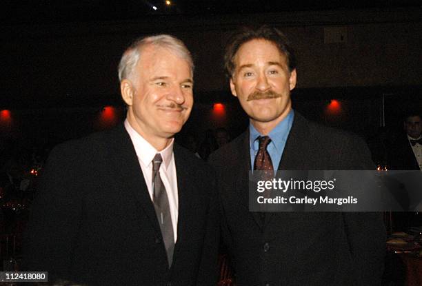 Steve Martin and Kevin Kline during The Museum of Modern Art Presents the 36th Annual Party in the Garden Honoring Steve Martin at Roseland Ballroom...