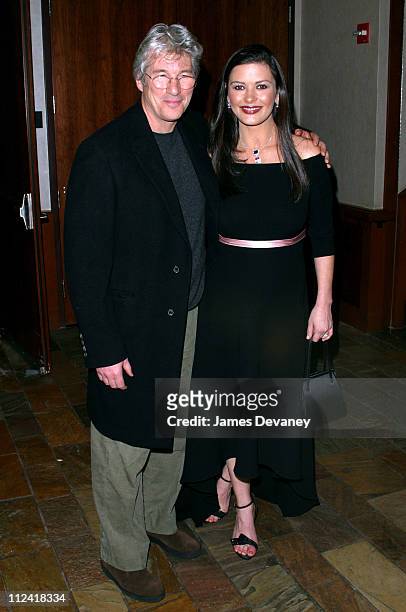 Richard Gere & Catherine Zeta-Jones during Anna Wintour and Harvey Weinstein Co-host Screening of "Chicago" at Tribeca Grand Hotel in New York City,...