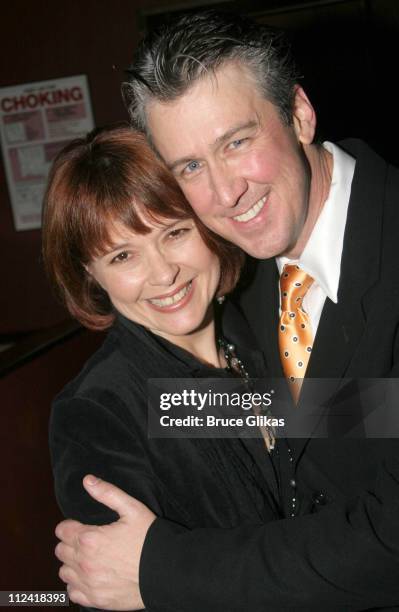 Claudia Ruck and Alan Ruck during The Cast of "The Producers" Welcome Richard Kind and Alan Ruck of "Spin City" to Broadway at The St. James Theater...