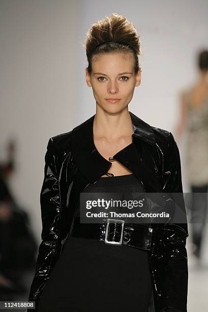 Fabiana Semprebom wearing Jenni Kayne Fall 2007 during Mercedes Benz Fashion Week Fall 2007 - Jenni Kayne - Runway at The Salon, Bryant Park in New...