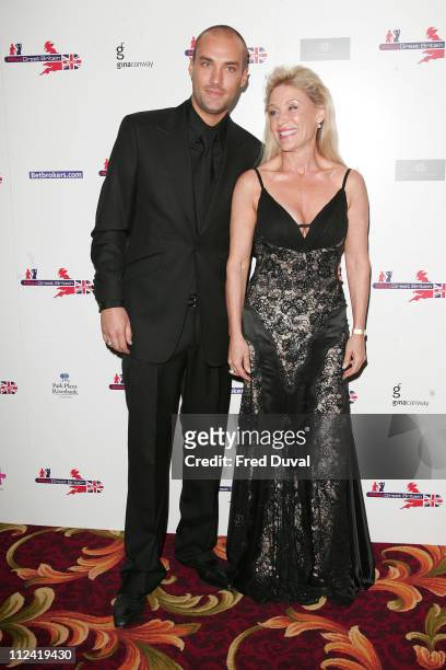 Calum Best and his mother, Angie Best during Miss Great Britain 2007 - Red Carpet Arrivals at Grosvenor House in London, Great Britain.