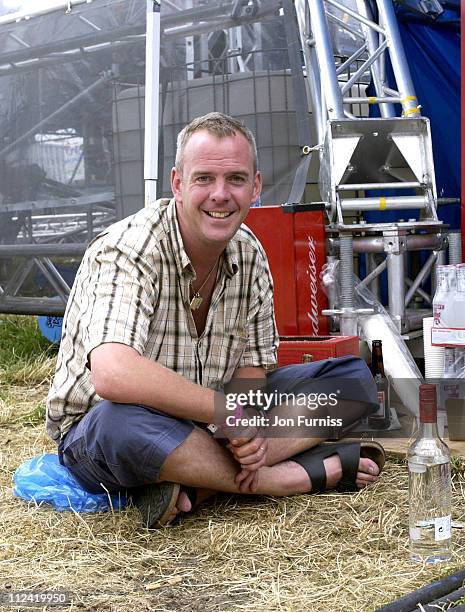 Norman Cook, aka Fatboy Slim during 2002 Glastonbury Music Festival - June 28-30, 2002 at Worthy Farm in Pilton, Somerset, Great Britain.