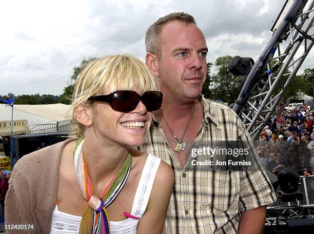 Zoe Ball and husband Norman Cook, aka Fatboy Slim during 2002 Glastonbury Music Festival - June 28-30, 2002 at Worthy Farm in Pilton, Somerset, Great...