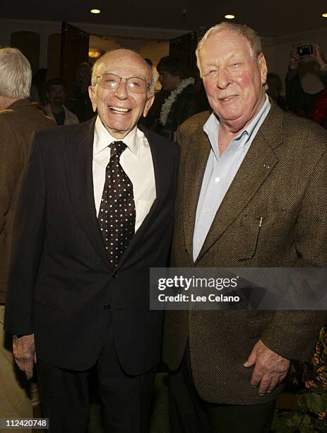 Sherwood Schwartz and Russell Johnson during Warner Home Video's "Gilligan's Island" DVD Launch Event at FantaSea Yatch Club in Marina del Rey,...