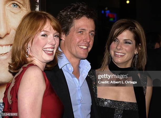 Alicia Witt, Hugh Grant and actress/producer Sandra Bullock