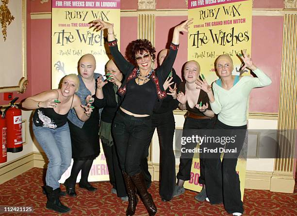 Ruby Wax during Ruby Wax Stars as The Grand High Witch in "The Witches" by Roald Dahl at Wyndhams Theatre in London, United Kingdom.
