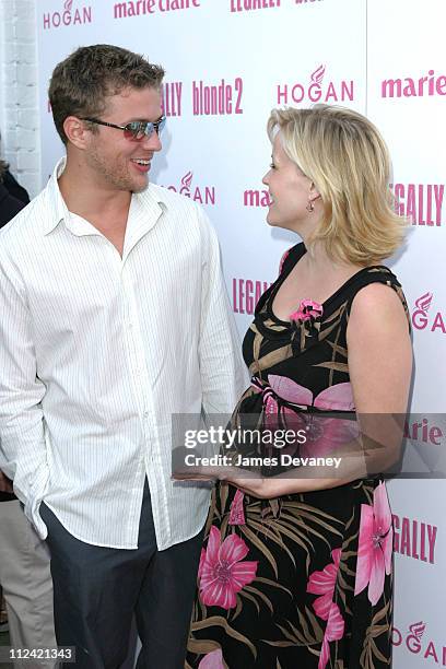 Ryan Phillippe and Reese Witherspoon during Legally Blonde 2 Red, White & Blonde - Special Screening in Southampton, New York at United Artists...