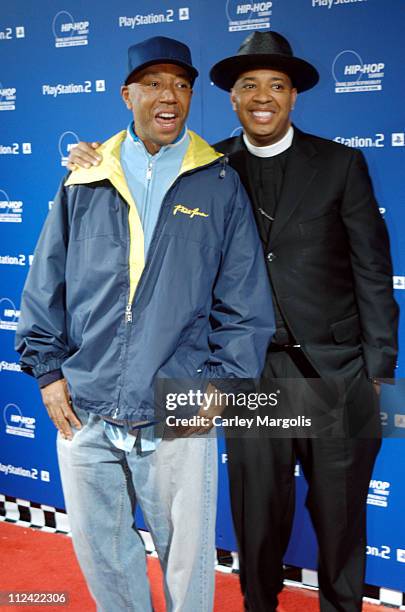 Russel Simmons and Reverend Run during Sony Playstation 2 Teams with Russel Simmons and the Hip-Hop Summit Action Network to "Race to the Polls" -...