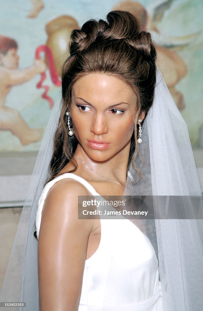 Jennifer Lopez Wax Figure Wearing Wedding Dress - June 11, 2004