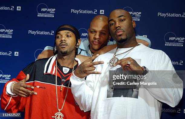 And guests during Sony Playstation 2 Teams with Russel Simmons and the Hip-Hop Summit Action Network to "Race to the Polls" - Arrivals at Hammerstein...