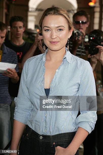 Sophia Myles during Marks & Spencer Autumn/Winter 2007 - Preview - Outside Arrivals at One Piazza, Covent Garden in London, Great Britain.