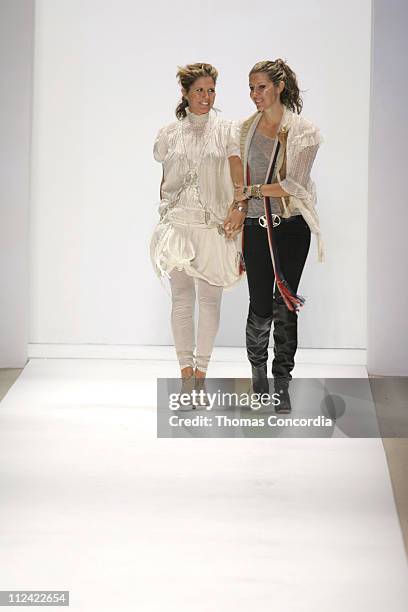 Heidi Middleton and Sarah-Jane Clarke, designers during Olympus Fashion Week Fall 2006 - Sass & Bide - Runway at The Promenade, Bryant Park in New...