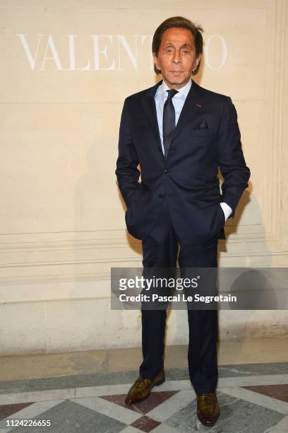 Designer Valentino Garavani attends the Valentino Haute Couture Spring Summer 2019 show as part of Paris Fashion Week on January 23, 2019 in Paris,...