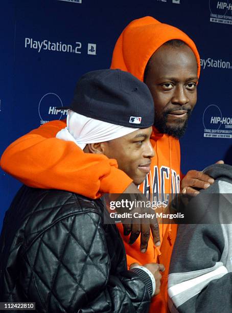 Wyclef Jean and guest during Sony Playstation 2 Teams with Russel Simmons and the Hip-Hop Summit Action Network to "Race to the Polls" - Arrivals at...