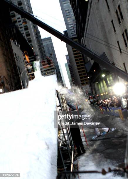 Tara Dakides during Tara Dakides' Snowboard Accident at the "Late Show with David Letterman" at Ed Sullivan Theatre in New York City, New York,...