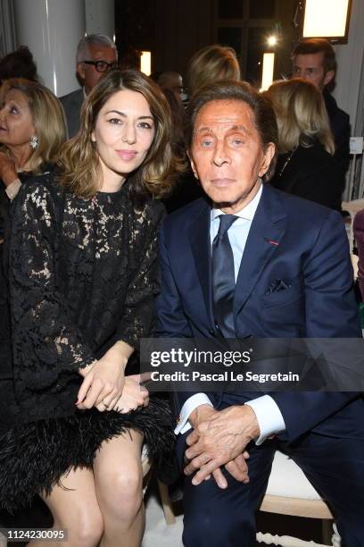 Sofia Coppola and Valentino Garavani attend the Haute Couture Spring Summer 2019 show as part of Paris Fashion Week on January 23, 2019 in Paris,...