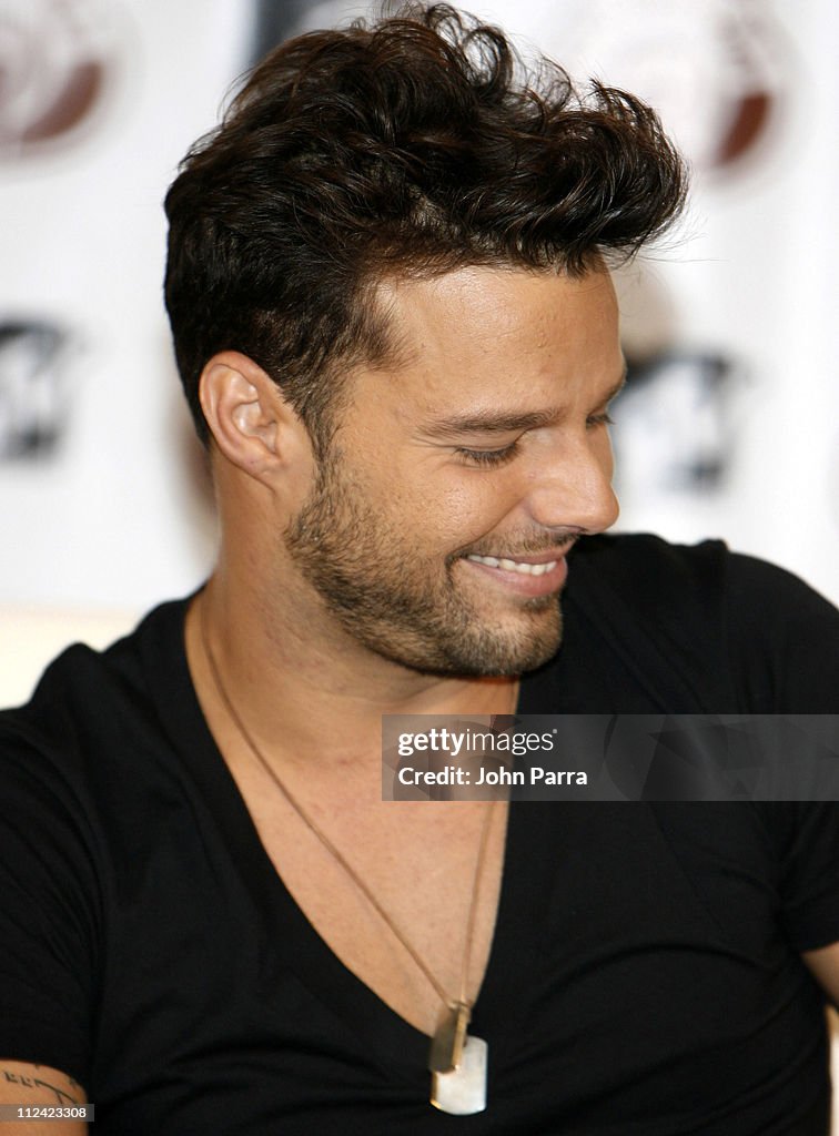 Ricky Martin during Ricky Martin's MTV Unplugged Press Conference ...