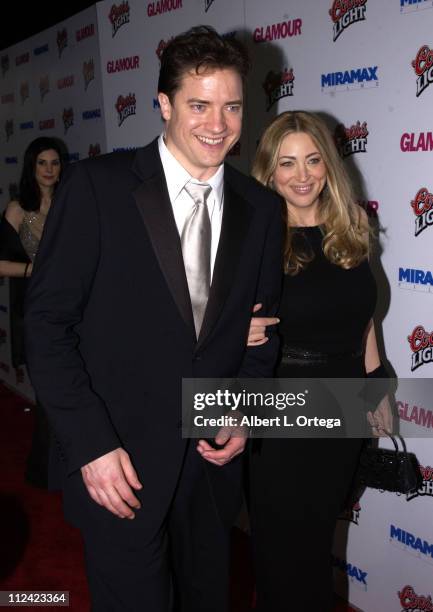 Brendan Fraser and Afton Smith during The 60th Annual Golden Globe Awards - Miramax After-Party - Arrivals at Trader Vic's in Beverly Hills,...