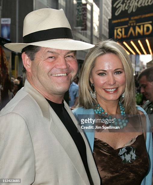 Micky Dolenz and wife Donna Quinter during "The Island" New York City Premiere - Outside Arrivals at Ziegfeld Theater in New York City, New York,...