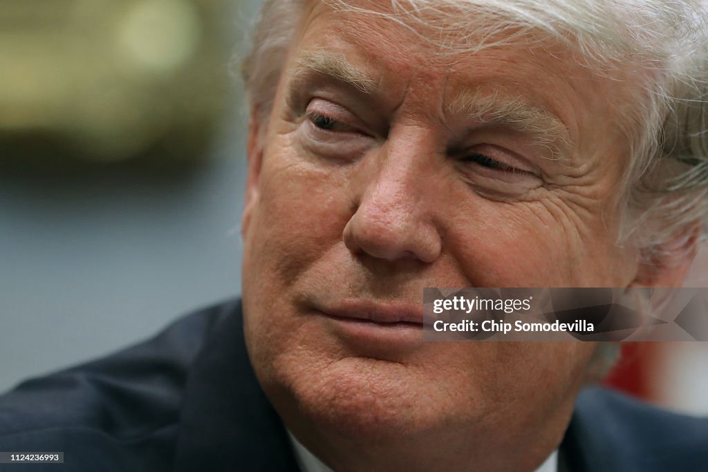 President Trump Holds Round Table On Healthcare In Roosevelt Room