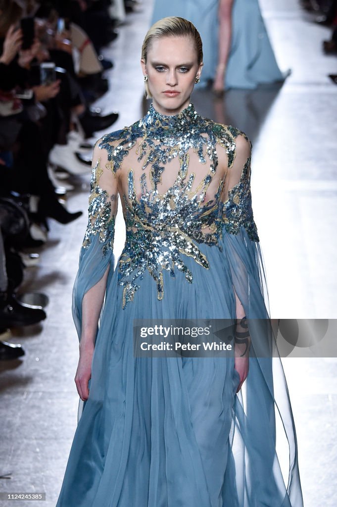 Elie Saab : Runway - Paris Fashion Week - Haute Couture Spring Summer 2019