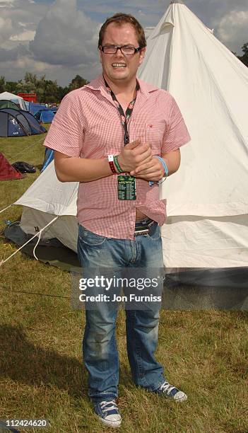 Alan Carr in the Virgin Mobile Louder Lounge at the V Festival