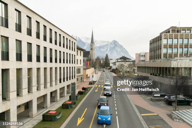 General view of the city Vaduz on January 23, 2019 in Vaduz, Liechtenstein. Liechtenstein celabrates the 300th anniversary of the founding of the...