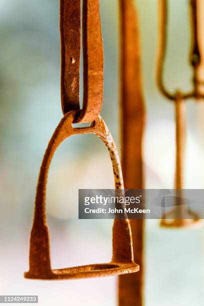 old stirrups - stirrup stock pictures, royalty-free photos & images
