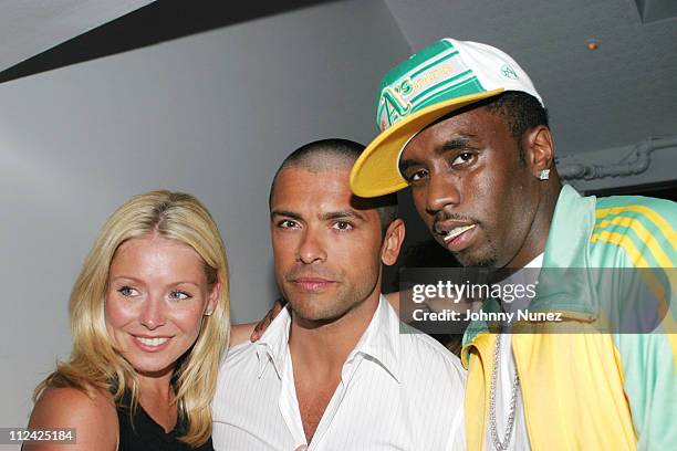 Kelly Ripa, Mark Consuelos and Sean "P. Diddy" Combs