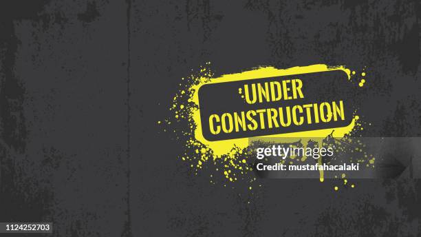 under construction graffiti - construction danger stock illustrations