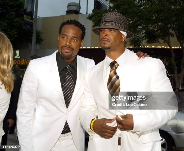 Shawn Wayans and Damon Wayans during "White Chicks" Los Angeles Premiere - White Carpet at Mann Village in Westwood, California, United States.