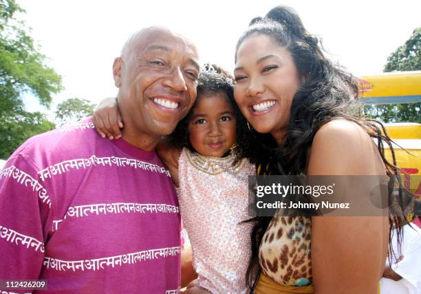 Russell Simmons,Aoki Simmons and Kimora Lee Simmons