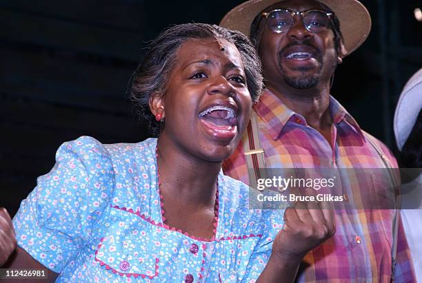 Fantasia Barrino and Alton Fitzgerald White during Fantasia and the Cast of "The Color Purple" Celebrate the One Millionth Audience Member - Curtain...
