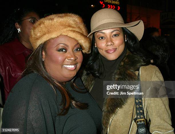 Star Jones and Lela Rochon during Opening Night Arrivals for the Broadway Revival of August Wilson's "Ma Rainey's Black Bottom" at The Royale Theatre...