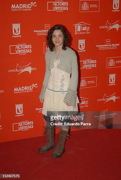 Ivana Baquero during Actors Union Awards, Madrid - February 12, 2007 in Madrid, Spain.