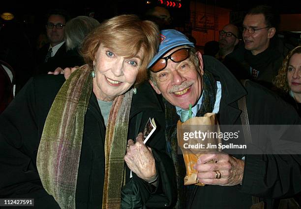 Anne Meara and Jerry Stiller during Opening Night Arrivals for the Broadway Revival of August Wilson's "Ma Rainey's Black Bottom" at The Royale...