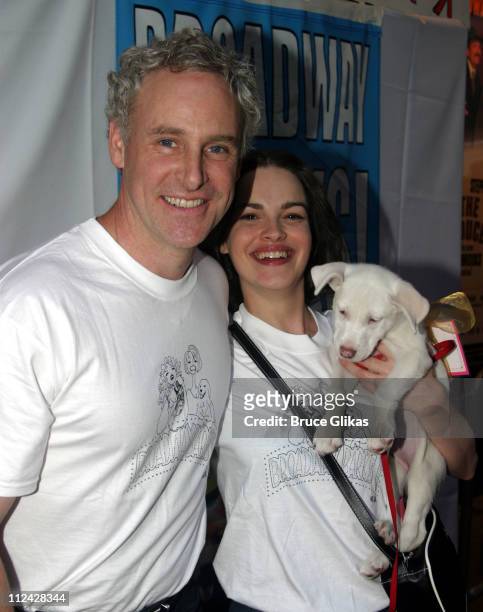 John Dossett and Tammy Blanchard, both of "Gypsy" during Broadway Barks 5 in Shubert Alley at Shubert Alley in New York City, New York, United States.
