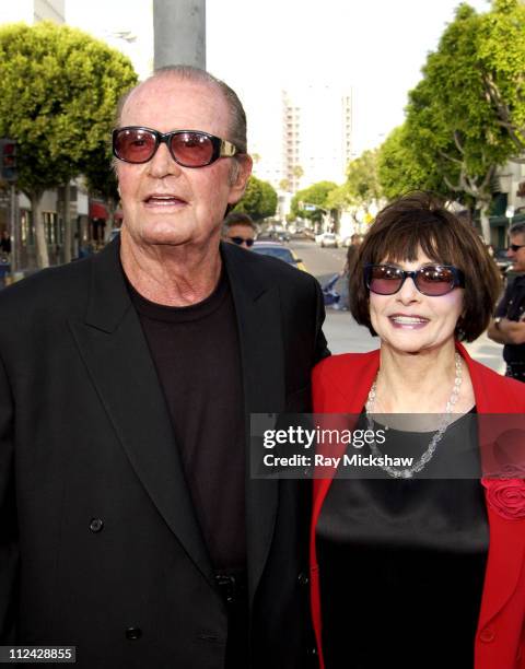 James Garner and wife Lois Clarke during "The Notebook" New Line Cinema Los Angeles Premiere at Mann Village Theatre in Westwood, California, United...