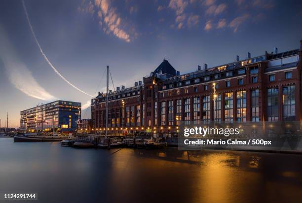 silodam amsterdam - mario calma stockfoto's en -beelden