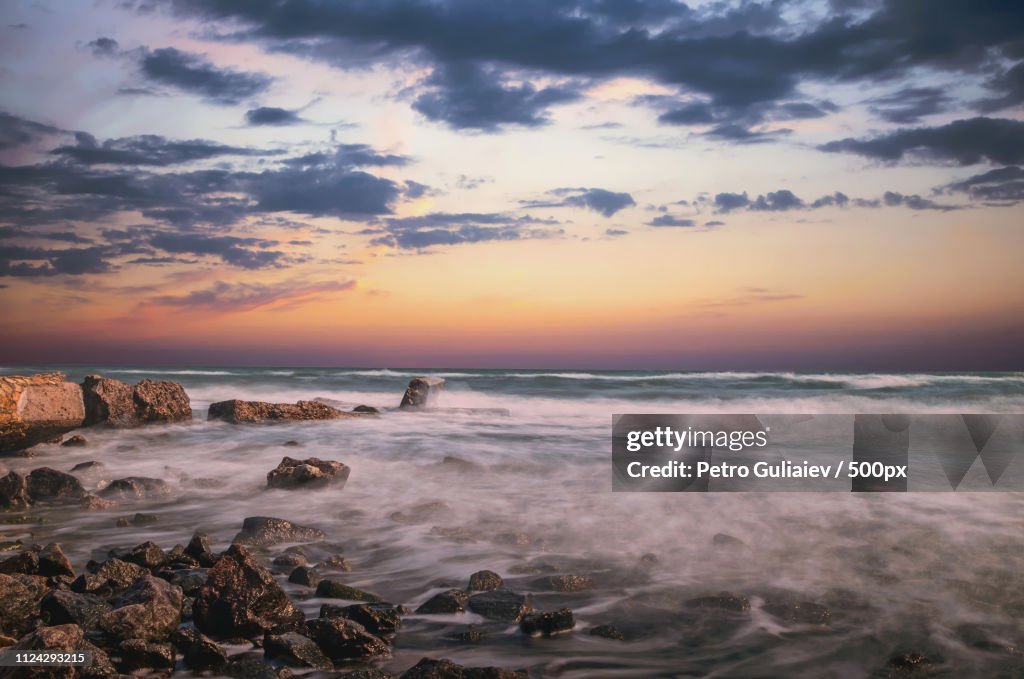 Sunset Long Exposure Sea Shore