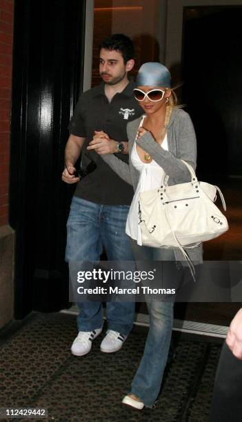 Christina Aguilera and husband Jordan Bratman during Christina Aguilera Sighthing in SOHO - June 3, 2007 at SOHO in New York City, New York, United...