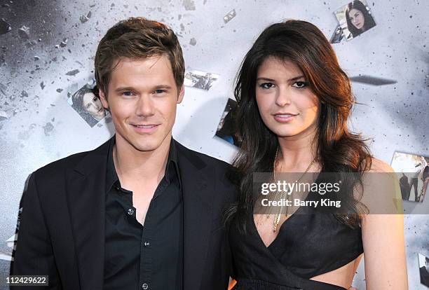 Actor Michael Nardelli and Reese Lasher arrive at the Los Angeles premiere of "Source Code" held at ArcLight Cinemas Cinerama Dome on March 28, 2011...