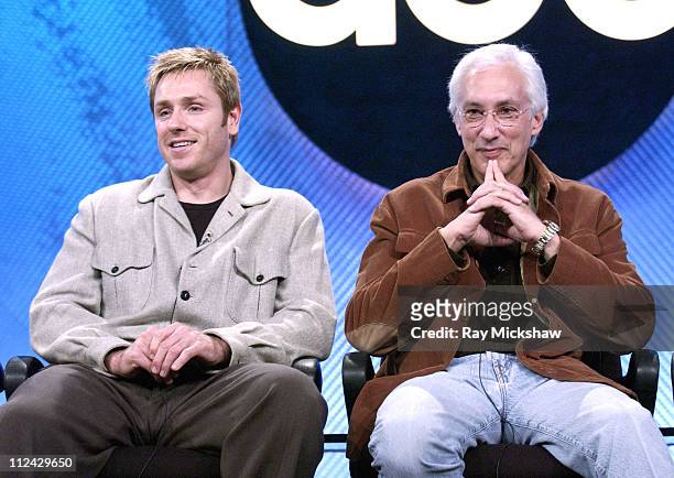 Ron Eldard and Steven Bochco, creator/executive producer of "Blind Justice"