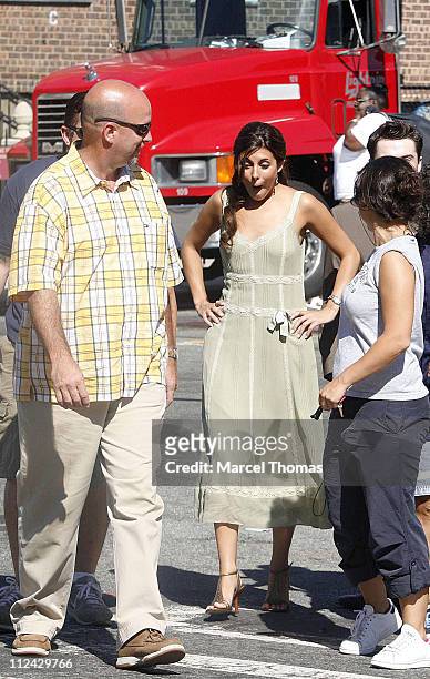 Jamie Lynn Sigler during "The Sopranos" On Location in New York City - August 21, 2006 at St Rita's Church in New York City, Queens, United States.