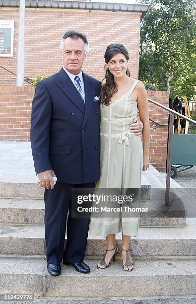 Tony Sirico and Jamie Lynn Sigler during "The Sopranos" On Location in New York City - August 21, 2006 at St Rita's Church in New York City, Queens,...