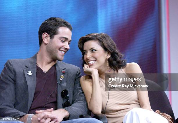 Jesse Metcalfe and Eva Longoria during ABC 2005 Winter Press Tour - "Desperate Housewives" at Universal Hilton in Universal City, California, United...