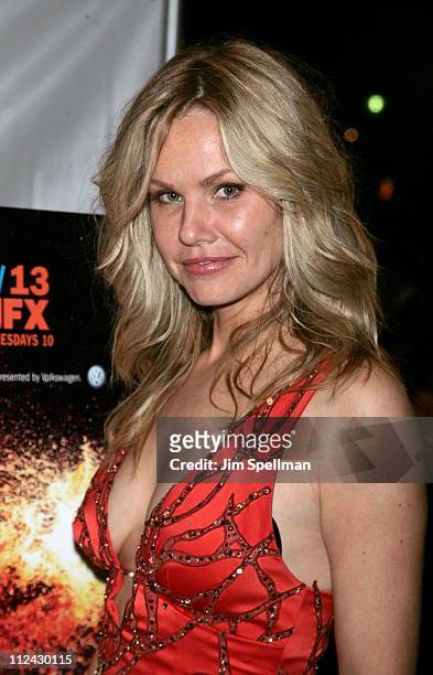 Andrea Roth during "Rescue Me" Season Three DVD Laucnh Party at Bryant Park in New York City, New York, United States.