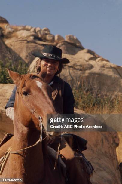 Pete Duel appearing in the Walt Disney Television via Getty Images series 'Alias Smith and Jones'.