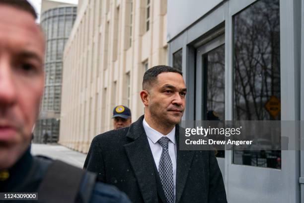 Drug Enforcement Administration , New York Division Special Agent in Charge, Ray Donovan, exits the U.S. District Court for the Eastern District of...
