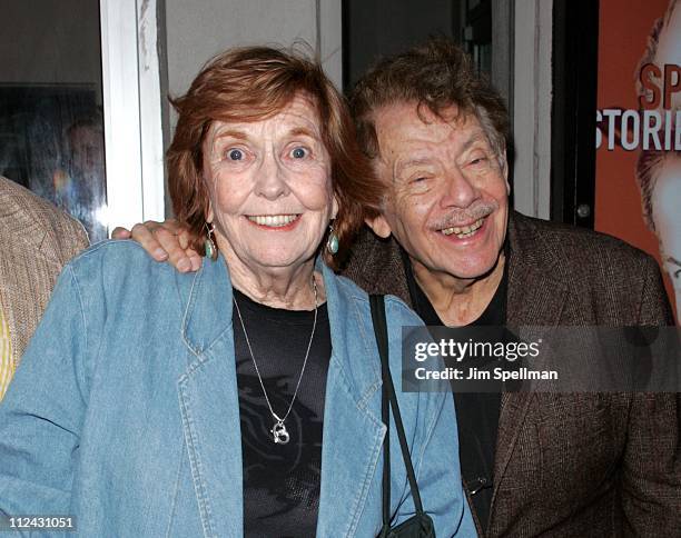 Anne Meara and Jerry Stiller during Whoopi Goldberg Joins the Cast of the Off-Broadway Hit "Spalding Gray: Stories Left To Tell" for One-Night-Only...